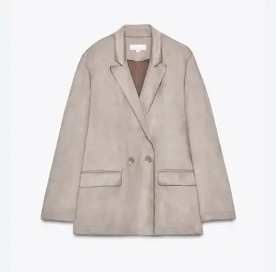 Chaqueta oversize Zara tipo gamuza - miniatura 3