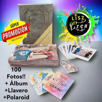 💥100 fotos+Álbum+Polaroid +Llavero💫 Envío Gratis - miniatura 1