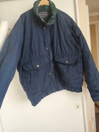 Chaqueta de invierno a cuadros azul y blanco - miniatura 4