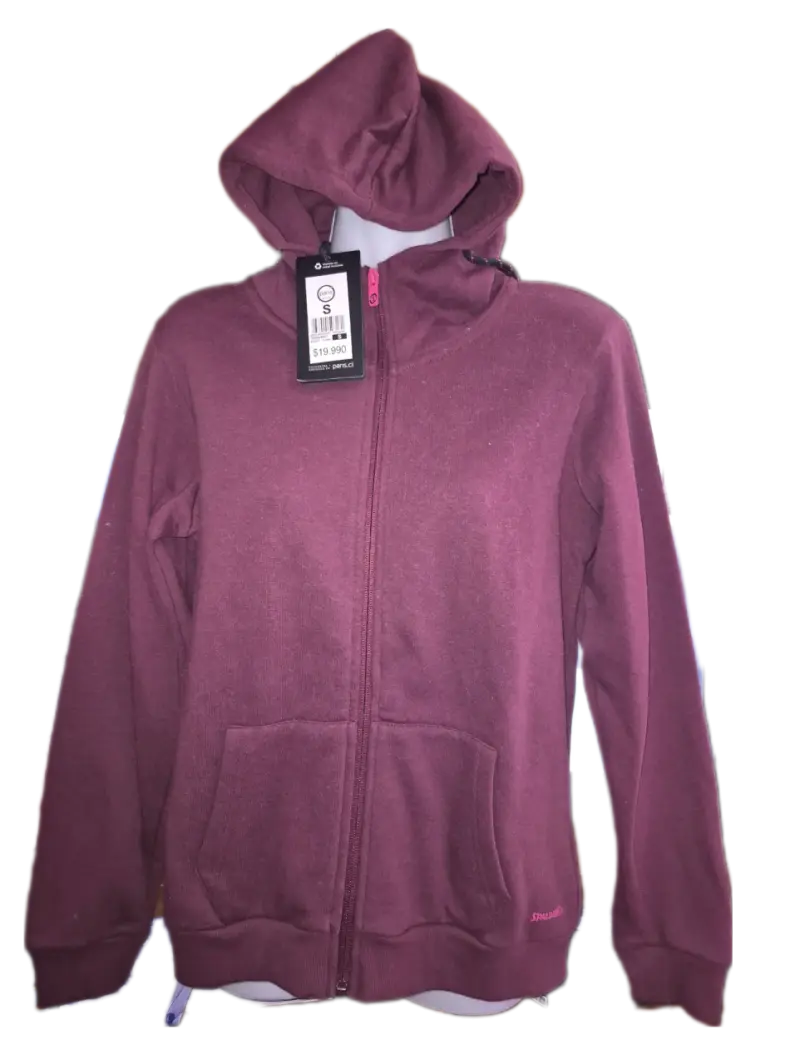 Polerón con capucha morado talla S