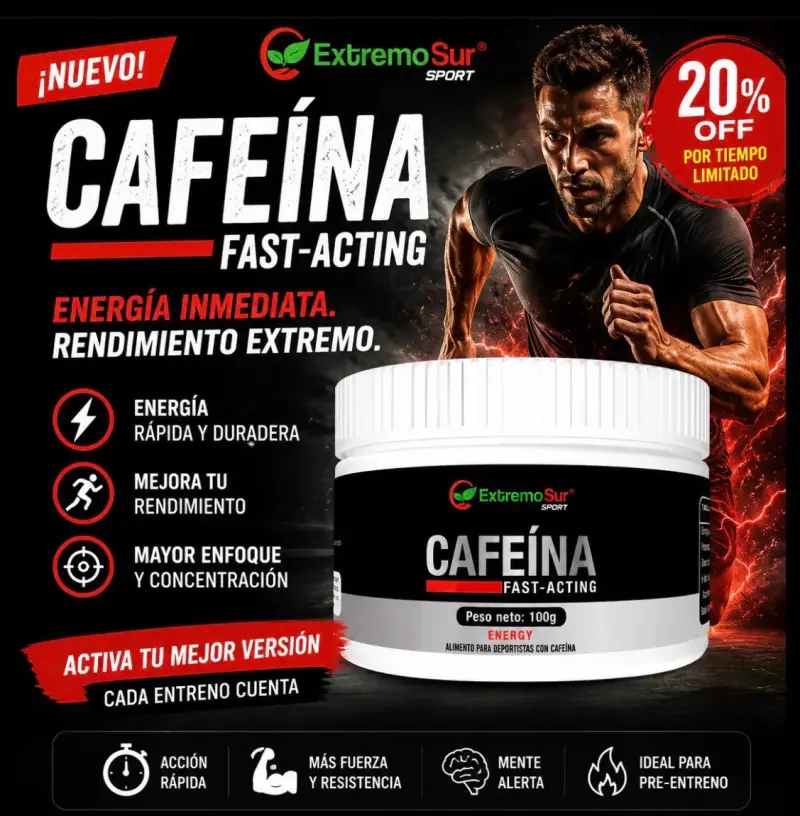 Suplemento Cafeína Extremo Sur Sport