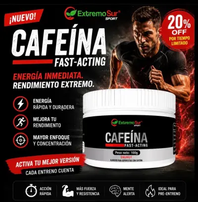 Suplemento Cafeína Extremo Sur Sport - miniatura 1