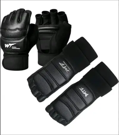 Guantes de Taekwondo WT negros talla 39-42 - miniatura 1