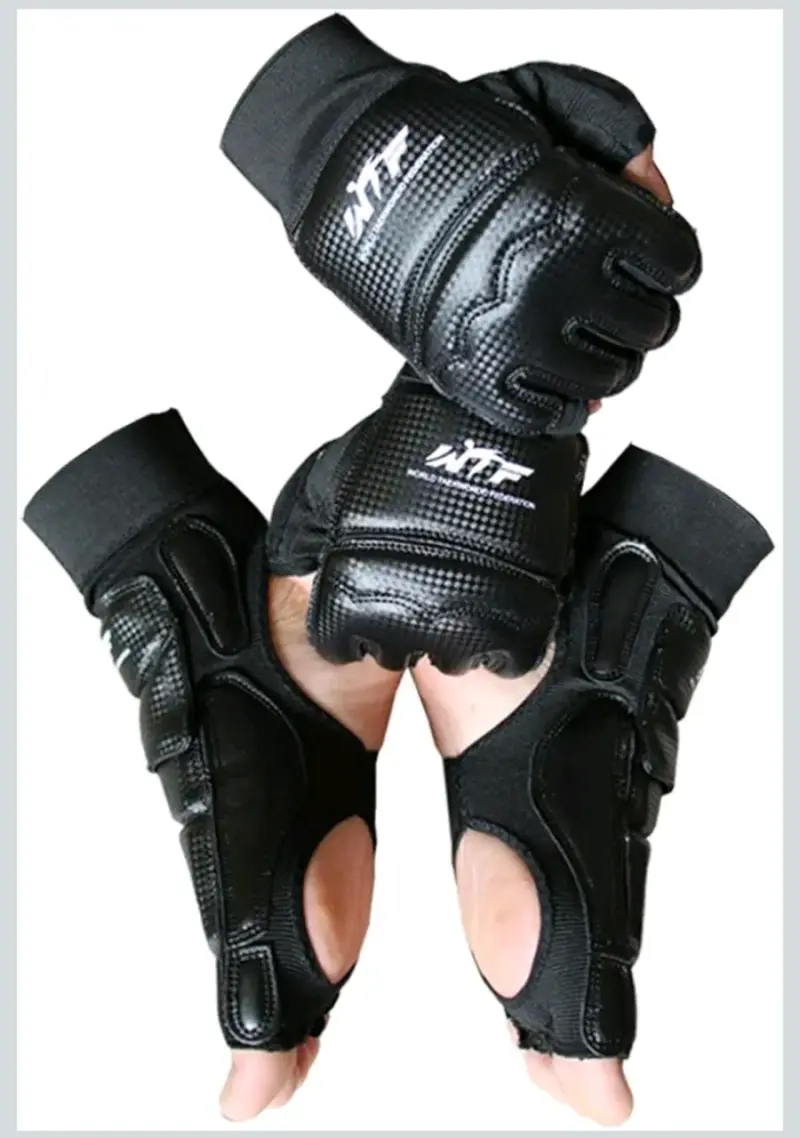 Guantes de Taekwondo WT negros talla 39-42 - 3