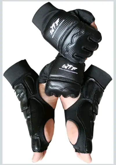 Guantes de Taekwondo WT negros talla 39-42 - miniatura 3