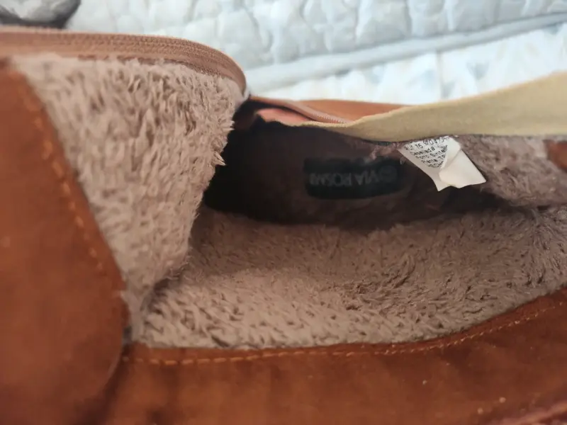 Botines de gamuza marrón con tacón Vía Rosmini - 2