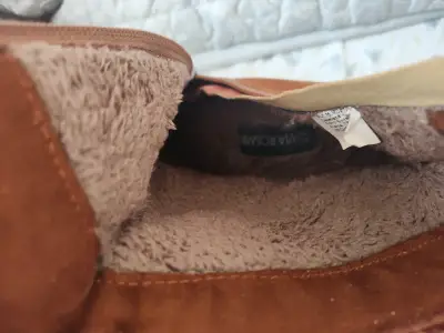 Botines de gamuza marrón con tacón Vía Rosmini - miniatura 2