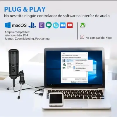 Micrófono USB Maono con trípode - miniatura 2