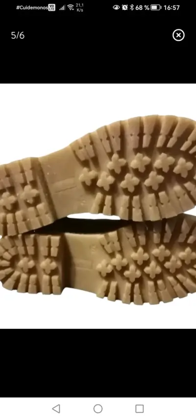 Botas de cuero marrón con plataforma - miniatura 4