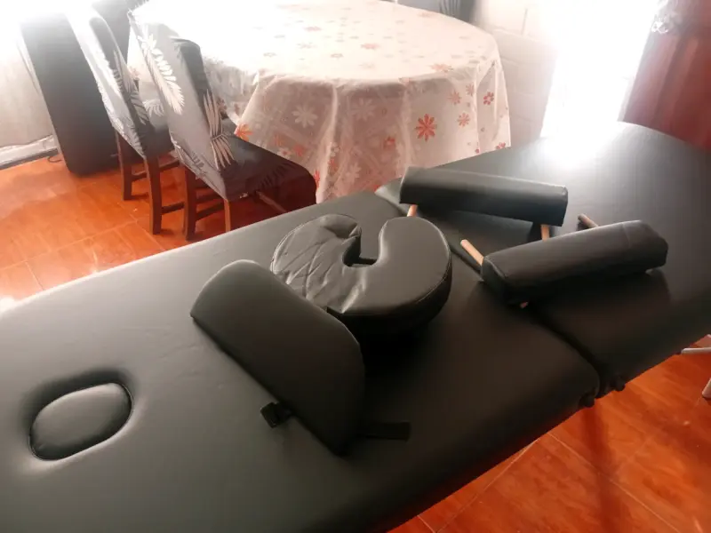 Camilla de masaje plegable negra - 3