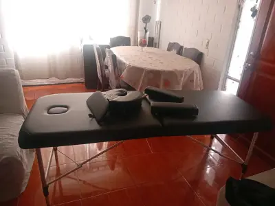 Camilla de masaje plegable negra - miniatura 5
