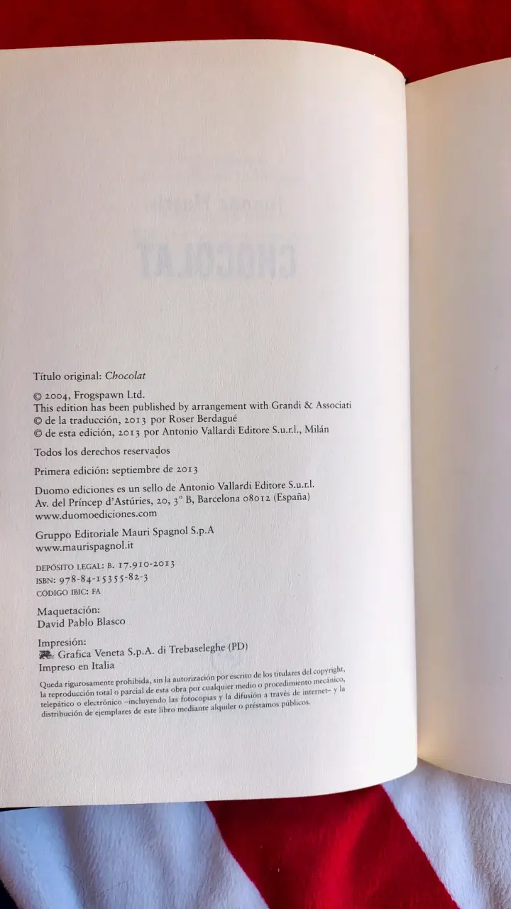 Libro 'Chocolat' de Joanne Harris - 3