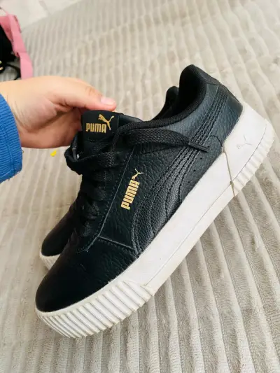 Zapatillas Puma negras de cuero - miniatura 2