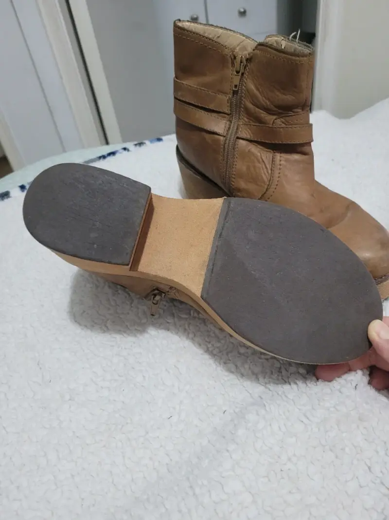 Botines de cuero marrón con plataforma - 3