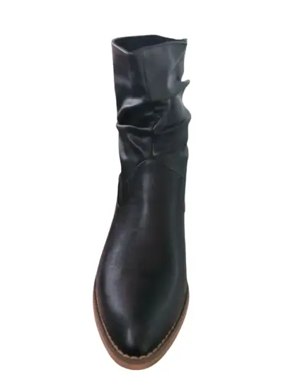 Zapatos de cuero sintético negro con tacón - miniatura 4