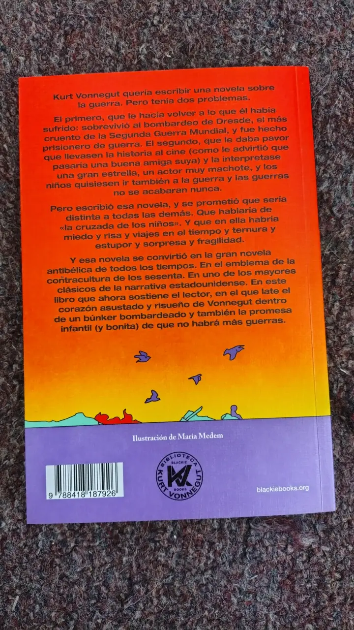 Libro 'Matadero Cinco' de Kurt Vonnegut - 2