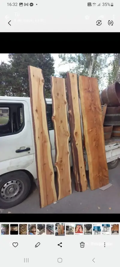 Tablas de madera natural para decoración - miniatura 1