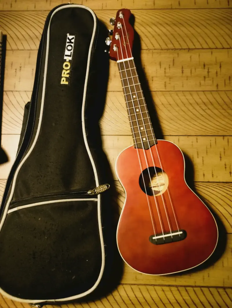 Ukulele acústico de madera color marrón - 2
