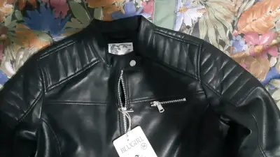 Chaqueta de cuero Blugirl negra con cierre - miniatura 1