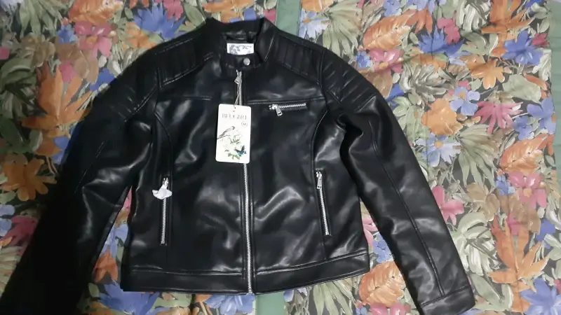 Chaqueta de cuero Blugirl negra con cierre - 2