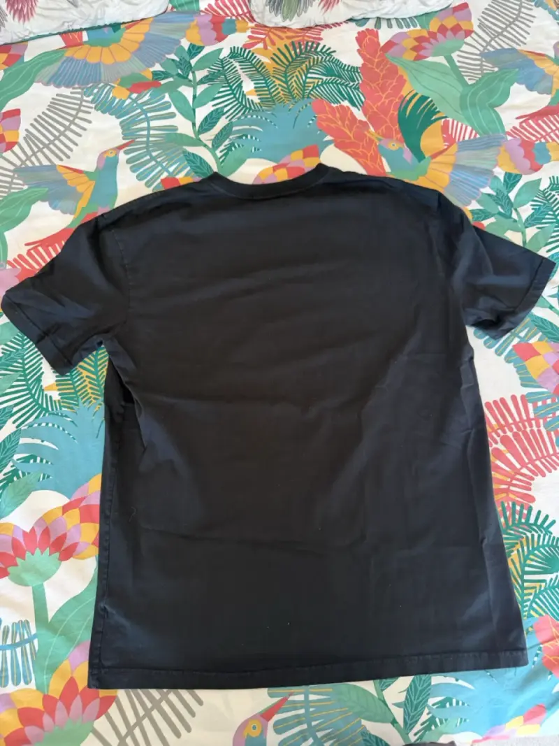 Polera negra básica de algodón - 3