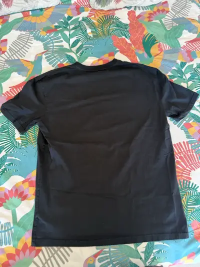 Polera negra básica de algodón - miniatura 3