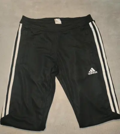 Pantalones deportivos Adidas negros con franjas - miniatura 3