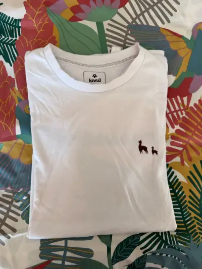 Polera blanca Kavu con diseño de llamas - miniatura 1