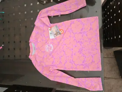Polera H2O MANGA larga rosa con estampado floral - miniatura 1