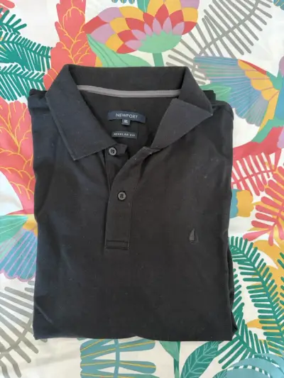 Polera polo negra Newport XL - miniatura 1