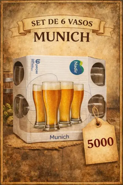 Set de 6 vasos cerveceros Munich Nadir - miniatura 1