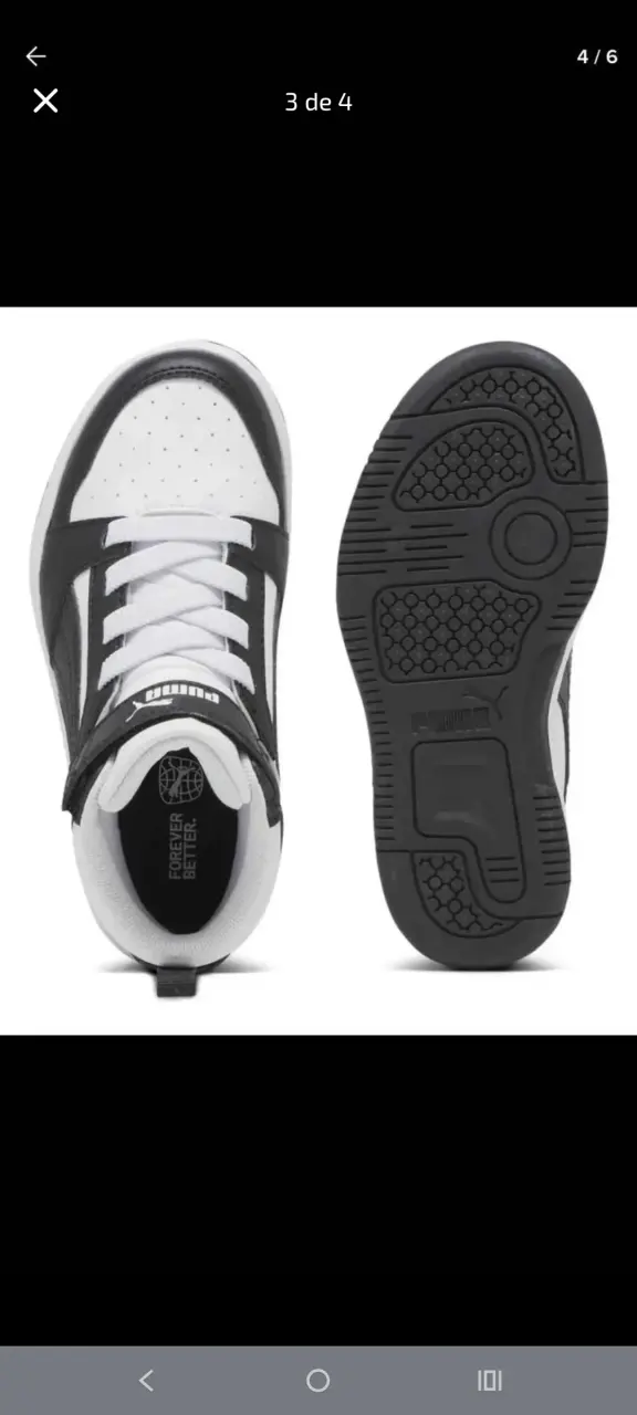 Zapatillas Niño 33 Puma blancas y negras - 2