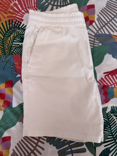 Bermudas blancas de algodón para hombre Talla L - miniatura 1