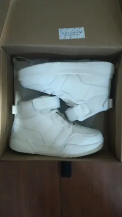 Zapatillas blancas de cuero Colgram - miniatura 1