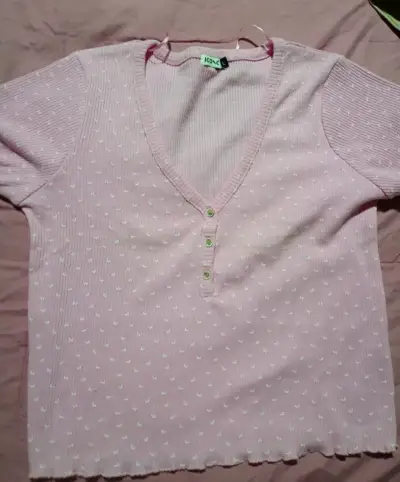 Top rosa con lazos negros - miniatura 3