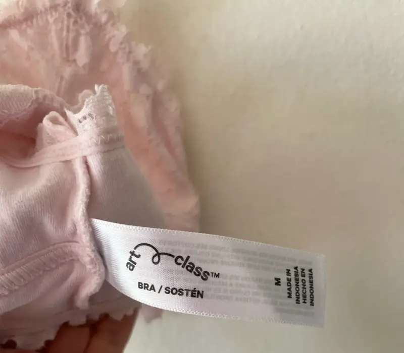 Bralette de encaje rosa claro - 2