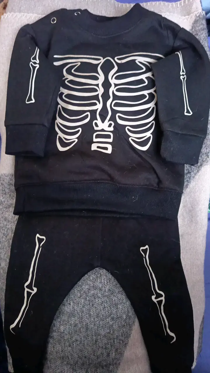 Conjunto infantil esqueleto negro - 1