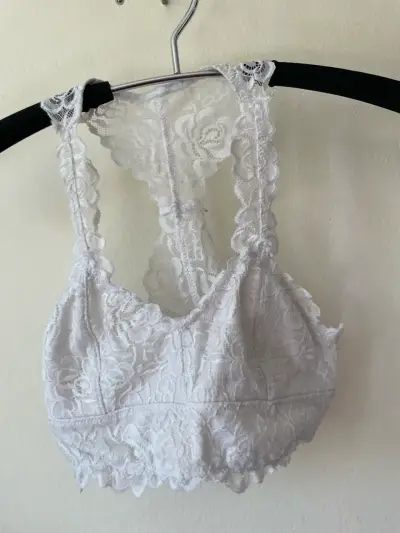 Top de encaje blanco para niña - miniatura 1