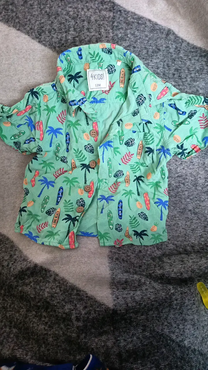 Camisa infantil estampada 4Kids verde