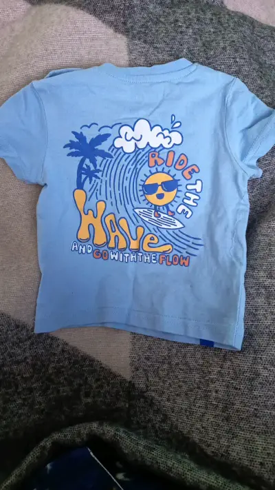 Polera azul para niño Little Surfer - miniatura 2