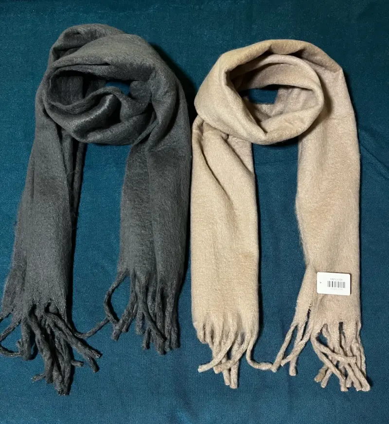 Set de bufandas de lana en colores pastel - 2