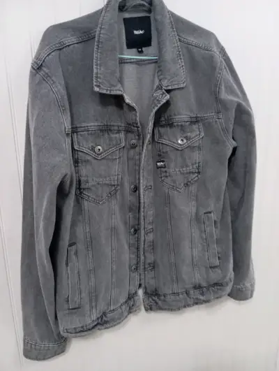 Chaqueta de mezclilla gris Mossimo - miniatura 1