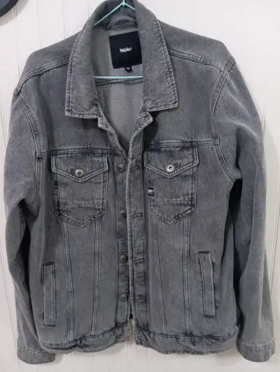 Chaqueta de mezclilla gris Mossimo - miniatura 2