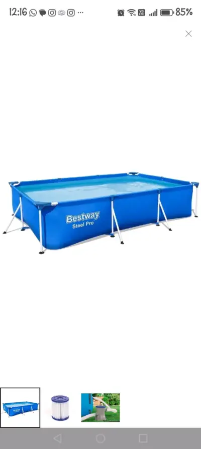 Piscina Bestway Steel Pro rectangular - miniatura 1