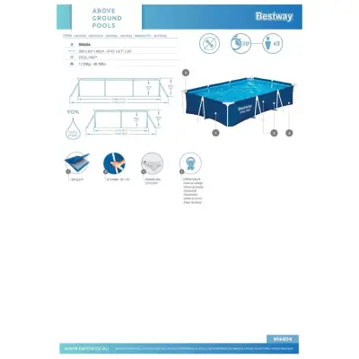 Piscina Bestway Steel Pro rectangular - miniatura 2