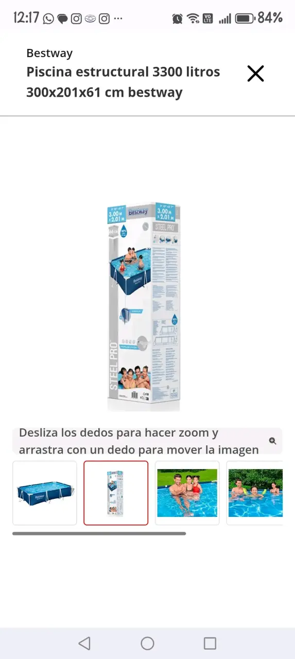 Piscina Bestway Steel Pro rectangular - 3