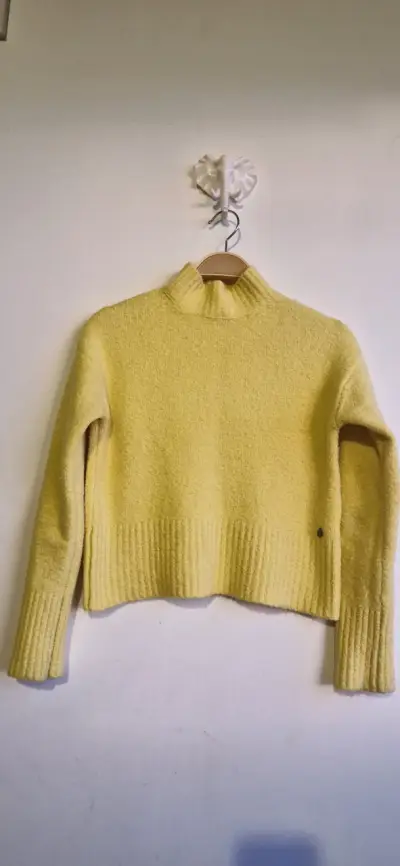 Suéter Americanino amarillo de lana para mujer - miniatura 1