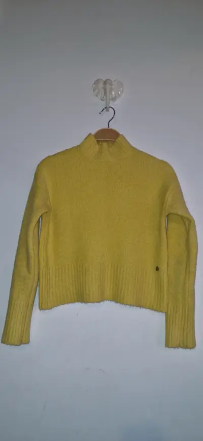 Suéter Americanino amarillo de lana para mujer - miniatura 5