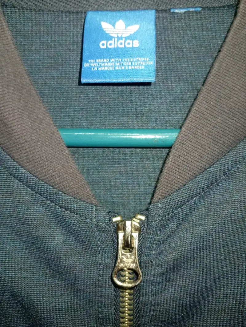 Chaqueta deportiva Adidas azul talla S con rayas - 3