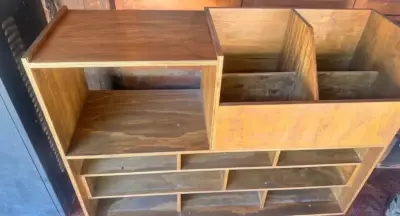 Mueble para tocadiscos, discos, cd y equipo. - miniatura 2